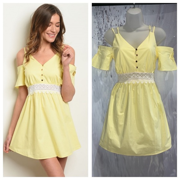 luxmi Dresses & Skirts - 💗 beautiful yellow off shoulder Spring dress❤️💗